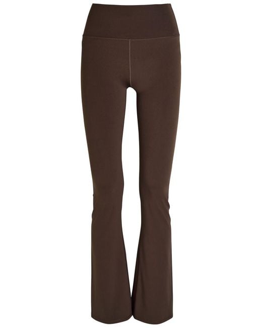 vuori Brown All The Feels Flared Stretch-Jersey Leggings