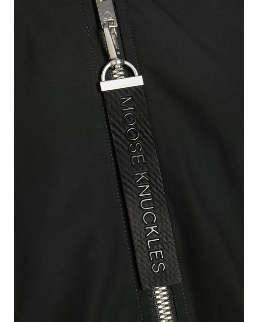 Moose Knuckles Black Courville Shell Bomber Jacket for men