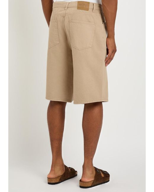 Wax London Natural Luca Cotton-Twill Shorts for men