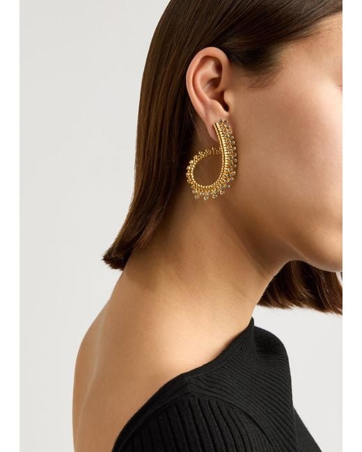Joanna Laura Constantine Metallic Twisted 18Kt-Plated Drop Earrings