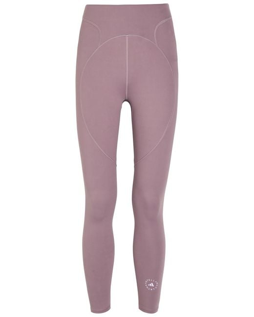 Stella McCartney Purple Adidas X 7/8 Stretch-Jersey Cropped Leggings