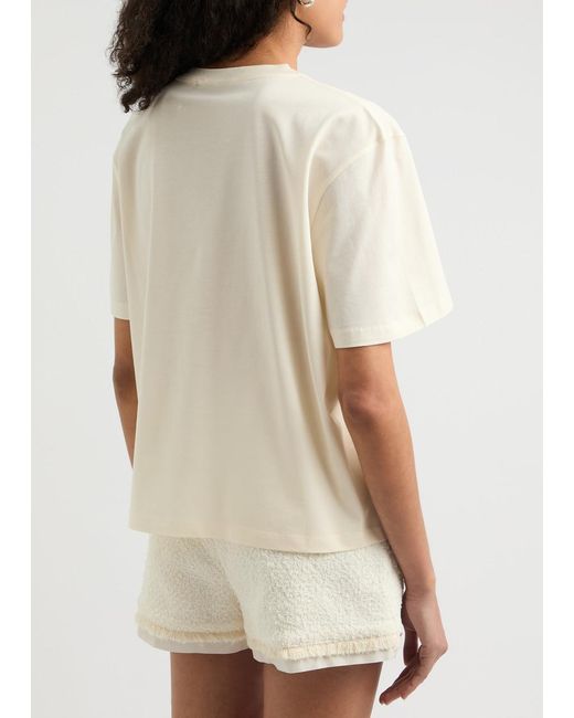 Moncler White Logo Cotton T-Shirt
