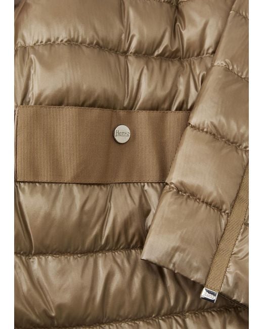 Herno Natural Ultralight Quilted Shell Coat