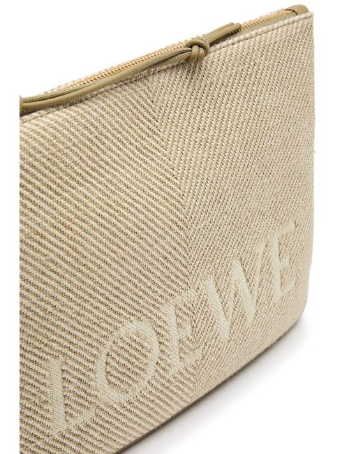 Loewe Natural Oblong Logo Canvas Pouch