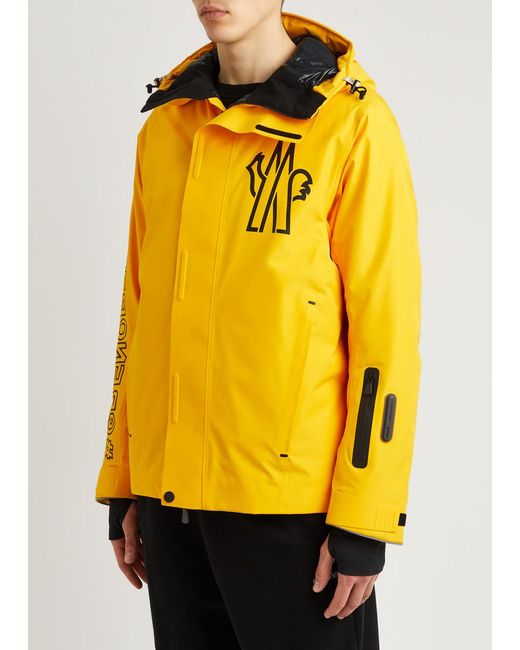 3 MONCLER GRENOBLE Yellow Moriond Shell Ski Jacket for men