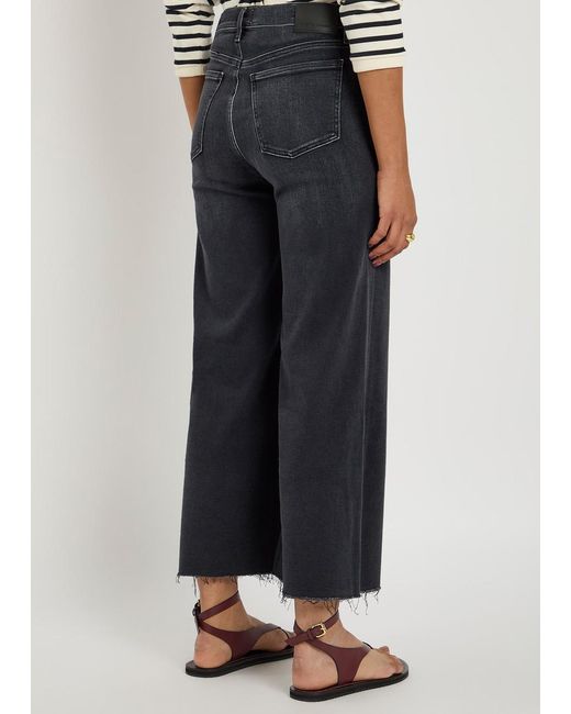 Citizens of Humanity Blue Lyra Cropped Wide-Leg Jeans