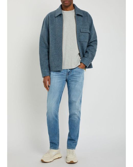 7 For All Mankind Blue Slimmy Tapered Luxe Performance Jeans for men