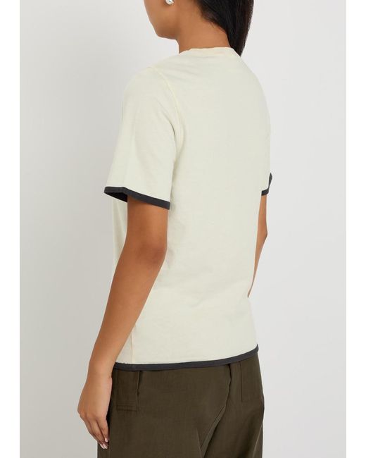 J.W. Anderson Natural The Shade Embroidered Cotton T-Shirt