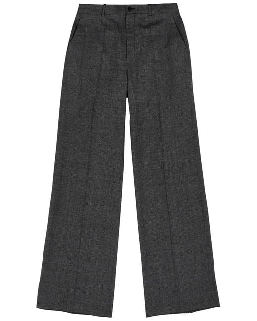 パンツ ROHE WIDE-LEG TROUSERS IN PRINCE OF WALES CHECK WOOL Rohe Prince of wales Wide leg Pants | Luxury Designer