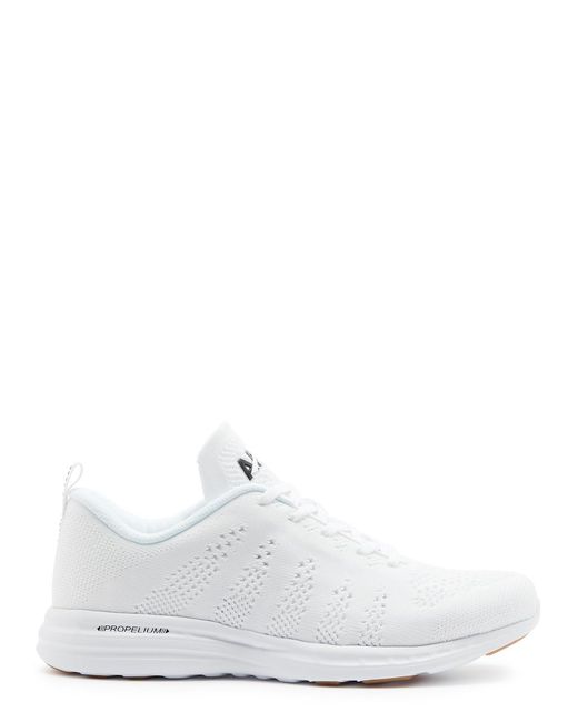 Athletic Propulsion Labs White Techloom Pro Pointelle-Knit Sneakers