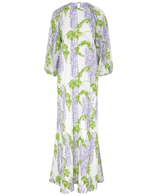 BERNADETTE Natural Fran Floral-Print Maxi Dress