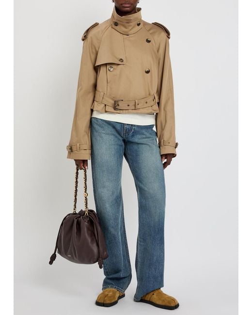 J.W. Anderson Natural Belted Cropped Cotton Trench Coat