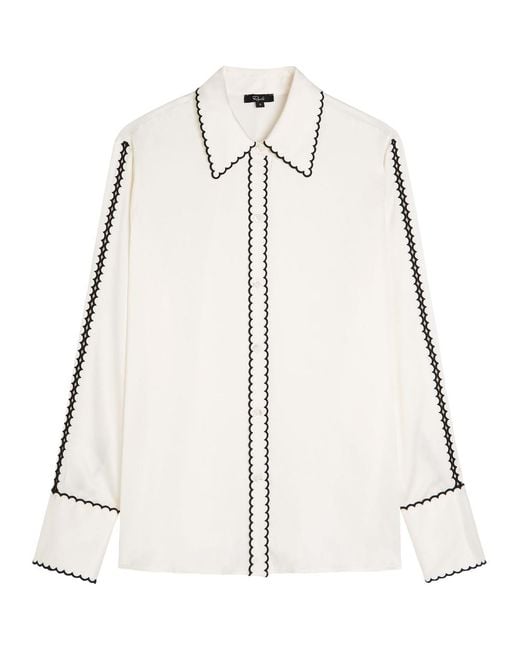 Rails Natural Aloise Embroidered Silk Shirt