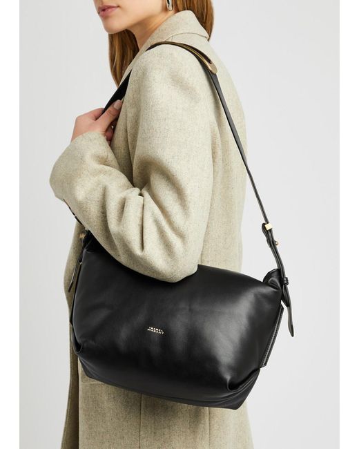 Isabel Marant Black Leyden Leather Shoulder Bag