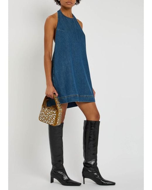 Reformation Blue Avielle Mini Dress