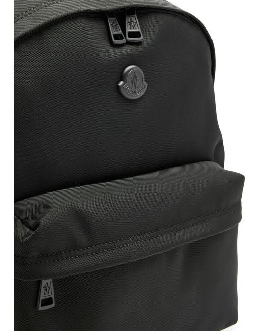 Moncler Black Pierick Canvas Backpack for men