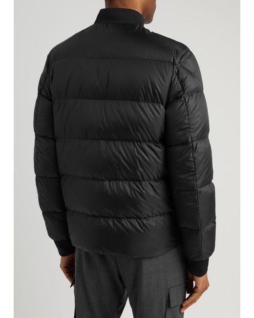 Moncler Black Bazena Quilted Shell Bomber Jacket for men