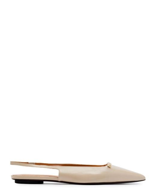 Tod's White Slingback Ballerina Flats