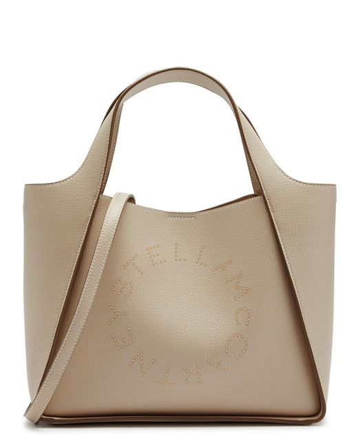 Stella McCartney Natural Stella Logo Faux Leather Tote