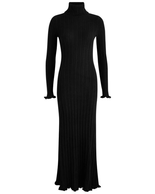 PAIGE Black Zephyr Cashmere Maxi Jumper Dress