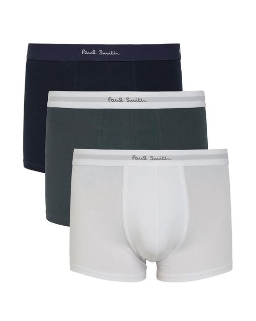 Paul Smith Blue Stretch-Cotton Trunks for men