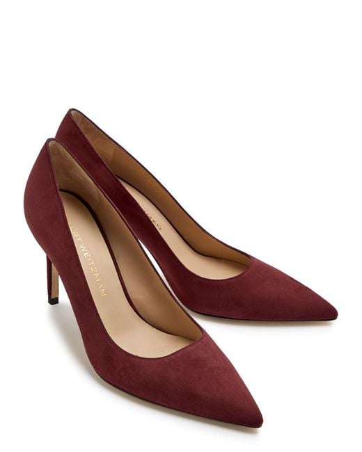 Stuart Weitzman Brown Stuart Power 85 Suede Pumps