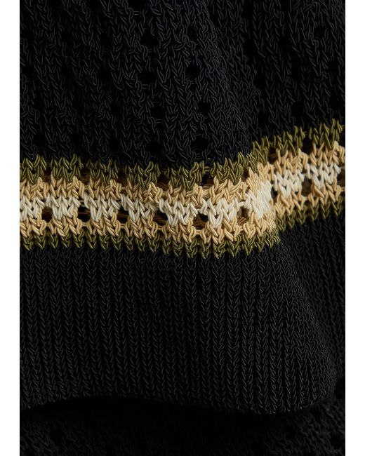 CHE Black Benicio Crot-Knit Shirt for men