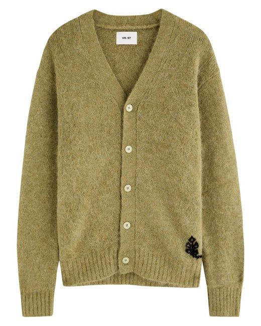 NN07 Green Kyle Alpaca-Blend Cardigan for men