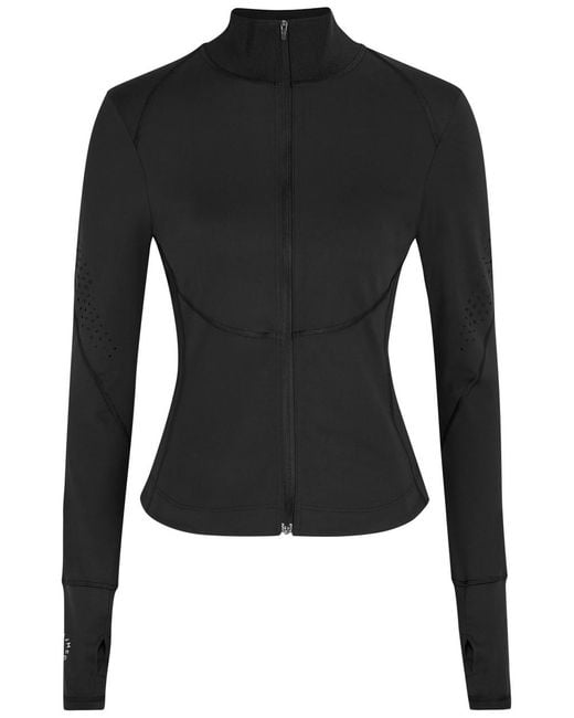 Stella McCartney Black Adidas X Training Logo Stretch-Jersey Mid-Layer Jacket