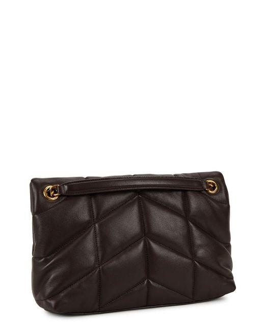 Saint Laurent Black Lou Puffer Small Leather Shoulder Bag, Shoulder Bag