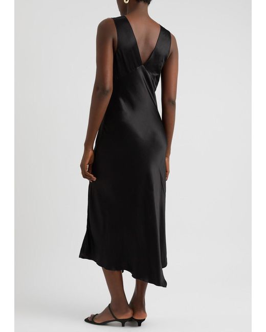 Rails Black Monique Satin Midi Dress