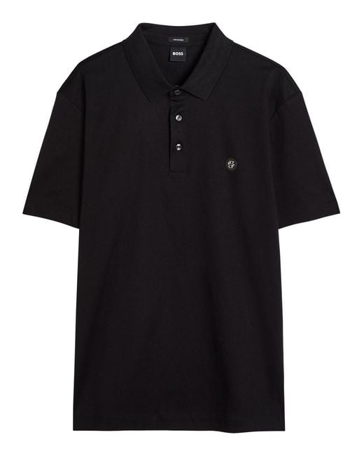 Boss Black C-Parris 01 Logo-Appliquéd Cotton Polo Shirt for men