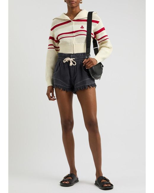 Isabel Marant Black Talapiz Silk Shorts