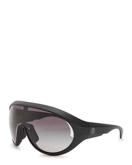 Rick Owens Gray X Moncler Wrap-Around Sunglasses for men