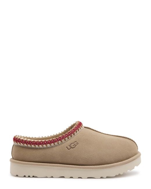 Ugg Brown Tasman Suede Flatform Slippers