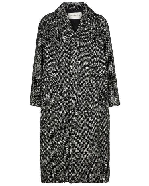Dries Van Noten Gray Ridley Oversized Tweed Coat for men