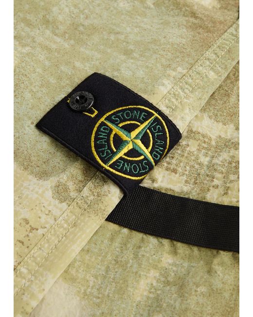 Stone Island Natural Camouflage-Print Shell Trousers for men