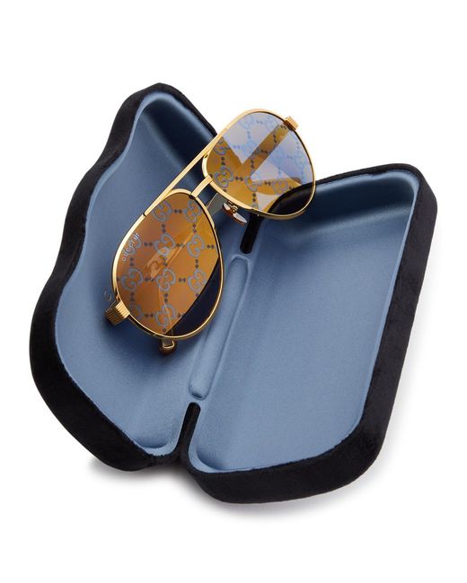 Gucci Blue Aviator-style Sunglasses for men