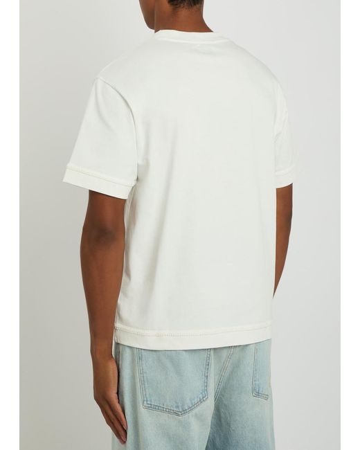 CHE White Bloom Cotton T-Shirt for men