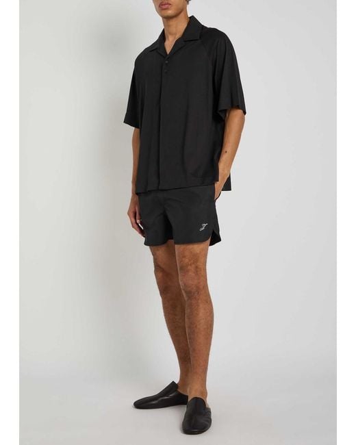 Jacquemus Black Le Short De Bain Puntini Shell Swim Shorts for men