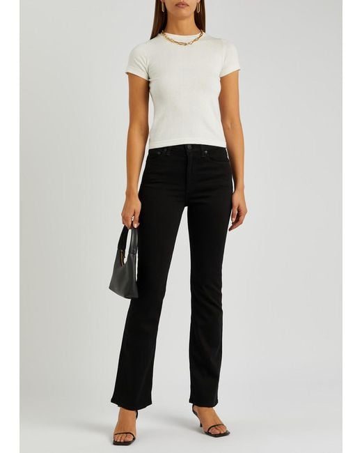 Rag & Bone Black Peyton Bootleg Jeans