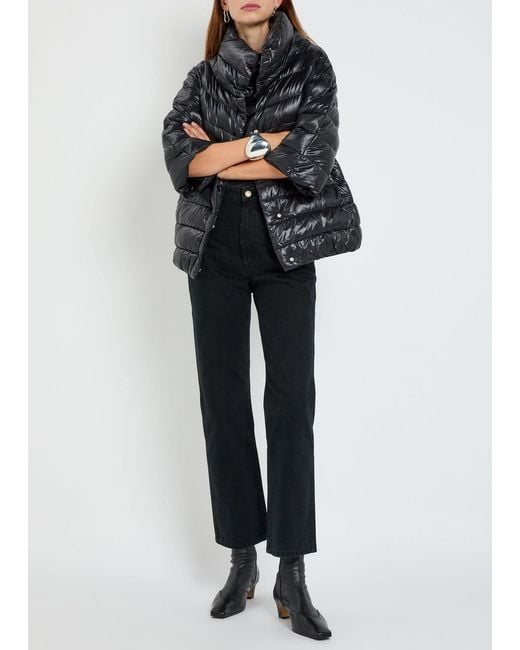 Herno Black Quilted Shell Jacket