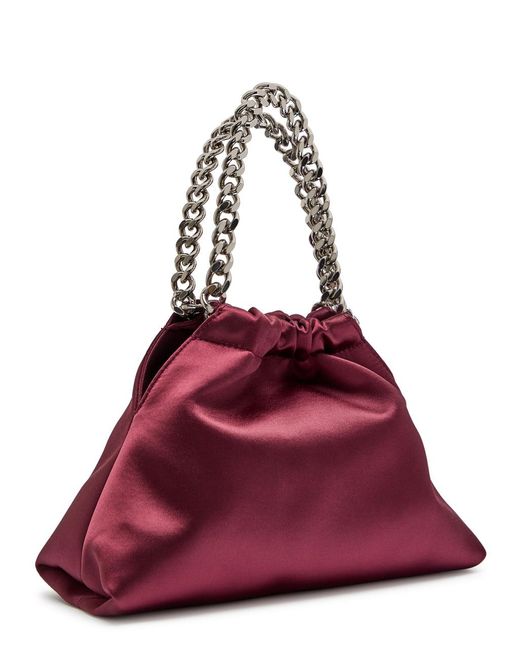 Stella McCartney Purple Falabella Drawstring Satin Cross-Body Bag