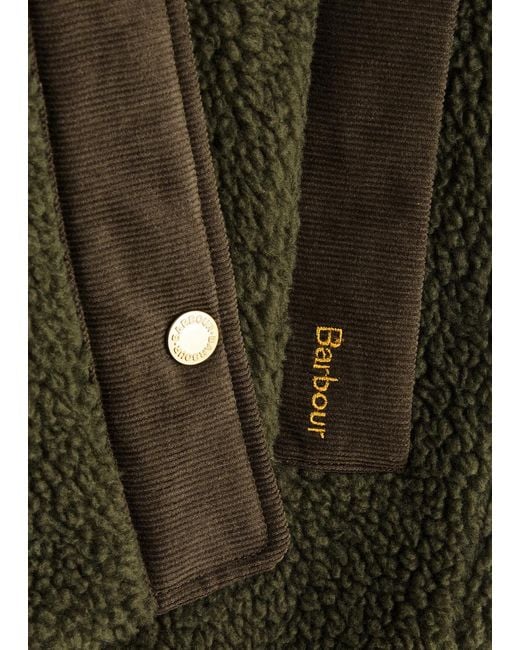 Barbour Green Dulsie Faux Shearling Gilet