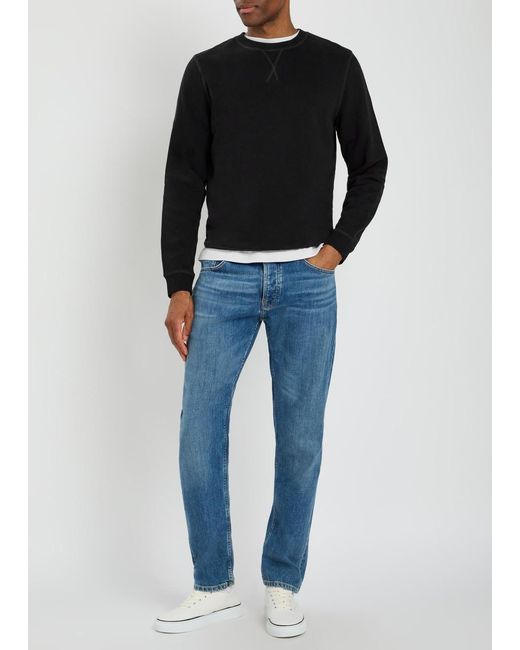Sunspel Black Crew-Neck Cotton Sweatshirt for men