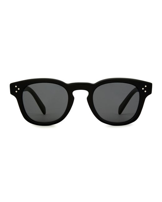 Céline Black Round-frame Sunglasses , Designer-stamped Arms, 100% Uv Protection