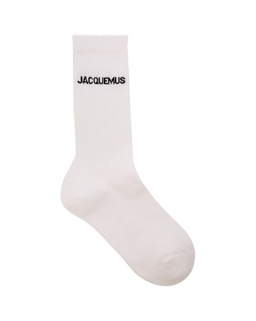 Jacquemus Gray Les Chaussettes Logo Cotton-Blend Socks