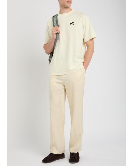 Malbon Natural La Perla Straight-Leg Tencel-Twill Trousers for men
