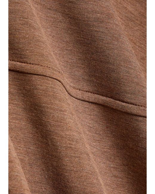Varley Brown Kayleigh Half-Zip Stretch-Jersey Sweatshirt
