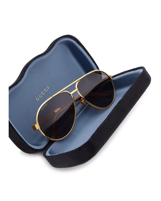 Gucci Metallic Aviator-style Sunglasses for men